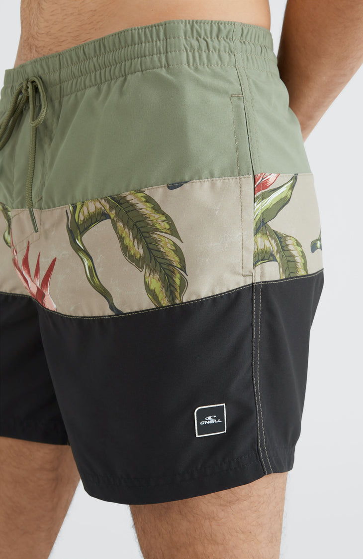 Frame Block Badehose | Green Multi 1