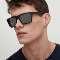 Beacons Sunglasses | MATTE BLACK/ GREEN RETRO PRINT
