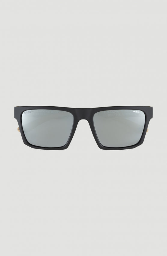 Beacons Sunglasses | MATTE BLACK/ GREEN RETRO PRINT